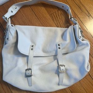 Hogan White Pebble leather bag